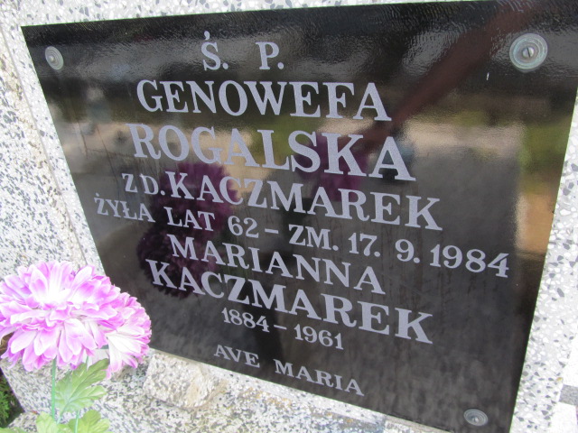 Genowefa Rogalska Łask Kolumna - Grobonet - Wyszukiwarka osób pochowanych